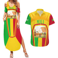Mali Landmarks Couples Matching Summer Maxi Dress and Hawaiian Shirt Cultural Patterns & Famous Tourist Destinations