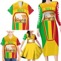Mali Landmarks Family Matching Long Sleeve Bodycon Dress and Hawaiian Shirt Cultural Patterns & Famous Tourist Destinations