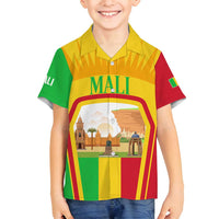 Mali Landmarks Family Matching Off Shoulder Short Dress and Hawaiian Shirt Cultural Patterns & Famous Tourist Destinations