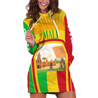 Mali Landmarks Hoodie Dress Cultural Patterns & Famous Tourist Destinations