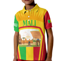 Mali Landmarks Kid Polo Shirt Cultural Patterns & Famous Tourist Destinations