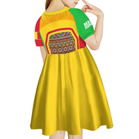 Mali Landmarks Kid Short Sleeve Dress Cultural Patterns & Famous Tourist Destinations