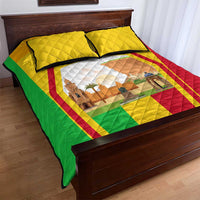 Mali Landmarks Quilt Bed Set Cultural Patterns & Famous Tourist Destinations