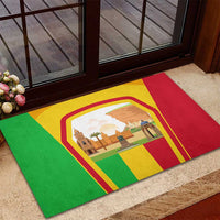 Mali Landmarks Rubber Doormat Cultural Patterns & Famous Tourist Destinations