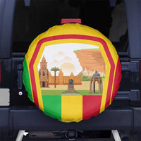 Mali Landmarks Spare Tire Cover Cultural Patterns & Famous Tourist Destinations