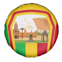 Mali Landmarks Spare Tire Cover Cultural Patterns & Famous Tourist Destinations