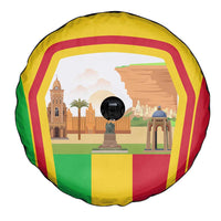 Mali Landmarks Spare Tire Cover Cultural Patterns & Famous Tourist Destinations