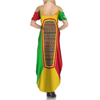 Mali Landmarks Summer Maxi Dress Cultural Patterns & Famous Tourist Destinations