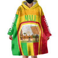 Mali Landmarks Wearable Blanket Hoodie Cultural Patterns & Famous Tourist Destinations