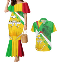 Mali Vulture Couples Matching Mermaid Dress and Hawaiian Shirt National Emblem Details & Traditional Patterns