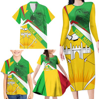 Mali Vulture Family Matching Long Sleeve Bodycon Dress and Hawaiian Shirt National Emblem Details & Traditional Patterns