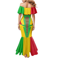 Mali Vulture Family Matching Mermaid Dress and Hawaiian Shirt National Emblem Details & Traditional Patterns