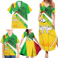 Mali Vulture Family Matching Summer Maxi Dress and Hawaiian Shirt National Emblem Details & Traditional Patterns