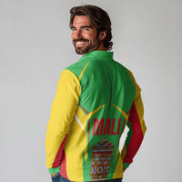 Mali Vulture Long Sleeve Polo Shirt National Emblem Details & Traditional Patterns