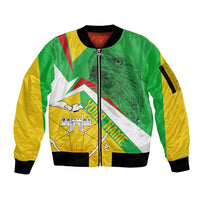 Mali Vulture Sleeve Zip Bomber Jacket National Emblem Details & Traditional Patterns
