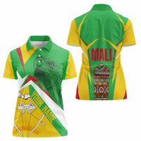 Mali Vulture Women Polo Shirt National Emblem Details & Traditional Patterns