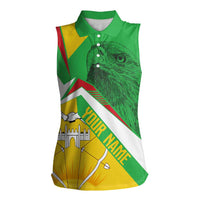 Mali Vulture Women Sleeveless Polo Shirt National Emblem Details & Traditional Patterns