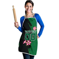 Personalized Saudi Arabia Football Apron Falcon Mascot Green - Desert Rose Geometric