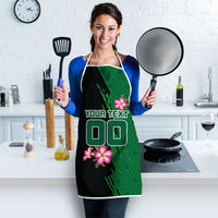 Personalized Saudi Arabia Football Apron Falcon Mascot Green - Desert Rose Geometric