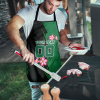 Personalized Saudi Arabia Football Apron Falcon Mascot Green - Desert Rose Geometric