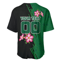 Personalized Saudi Arabia Football Baseball Jersey Falcon Mascot Green - Desert Rose Geometric
