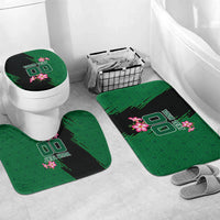 Personalized Saudi Arabia Football Bathroom Set Falcon Mascot Green - Desert Rose Geometric