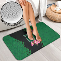 Personalized Saudi Arabia Football Bathroom Set Falcon Mascot Green - Desert Rose Geometric