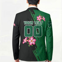 Personalized Saudi Arabia Football Blazer Falcon Mascot Green - Desert Rose Geometric