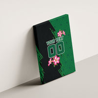 Personalized Saudi Arabia Football Canvas Wall Art Falcon Mascot Green - Desert Rose Geometric