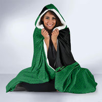Personalized Saudi Arabia Football Hooded Blanket Falcon Mascot Green - Desert Rose Geometric