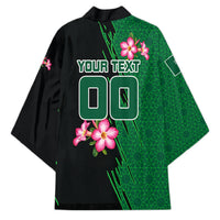 Personalized Saudi Arabia Football Kimono Falcon Mascot Green - Desert Rose Geometric