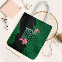 Personalized Saudi Arabia Football Tote Bag Falcon Mascot Green - Desert Rose Geometric