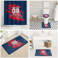 Personalized France Football Gallic Bathroom Set Rooster Mascot Flag Art - Birthplace Of Liberty