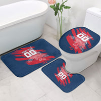 Personalized France Football Gallic Bathroom Set Rooster Mascot Flag Art - Birthplace Of Liberty