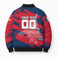 Personalized France Football Gallic Bomber Puffer Jacket Rooster Mascot Flag Art - Birthplace Of Liberty