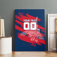 Personalized France Football Gallic Canvas Wall Art Rooster Mascot Flag Art - Birthplace Of Liberty