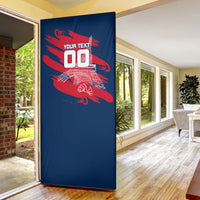 Personalized France Football Gallic Door Cover Rooster Mascot Flag Art - Birthplace Of Liberty