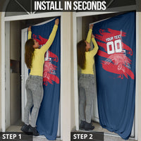Personalized France Football Gallic Door Cover Rooster Mascot Flag Art - Birthplace Of Liberty