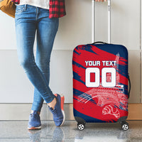 Personalized France Football Gallic Luggage Cover Rooster Mascot Flag Art - Birthplace Of Liberty
