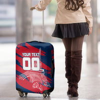 Personalized France Football Gallic Luggage Cover Rooster Mascot Flag Art - Birthplace Of Liberty