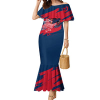 Personalized France Football Gallic Mermaid Dress Rooster Mascot Flag Art - Birthplace Of Liberty