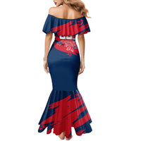 Personalized France Football Gallic Mermaid Dress Rooster Mascot Flag Art - Birthplace Of Liberty