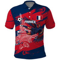 Personalized France Football Gallic Polo Shirt Rooster Mascot Flag Art - Birthplace Of Liberty