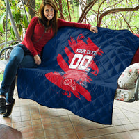 Personalized France Football Gallic Quilt Rooster Mascot Flag Art - Birthplace Of Liberty