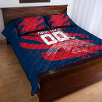 Personalized France Football Gallic Quilt Bed Set Rooster Mascot Flag Art - Birthplace Of Liberty