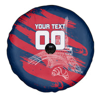 Personalized France Football Gallic Spare Tire Cover Rooster Mascot Flag Art - Birthplace Of Liberty