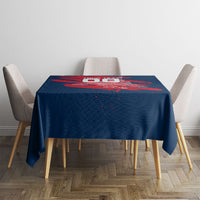 Personalized France Football Gallic Tablecloth Rooster Mascot Flag Art - Birthplace Of Liberty