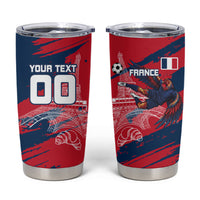 Personalized France Football Gallic Tumbler Cup Rooster Mascot Flag Art - Birthplace Of Liberty