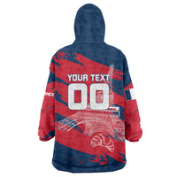 Personalized France Football Gallic Wearable Blanket Hoodie Rooster Mascot Flag Art - Birthplace Of Liberty