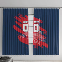 Personalized France Football Gallic Window Curtain Rooster Mascot Flag Art - Birthplace Of Liberty